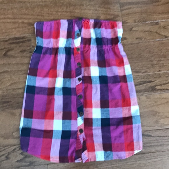 Rue21 Tops - Cute strapless plaid top with elastic back SMALL